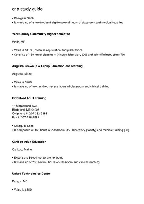 Free Cna Study Guide