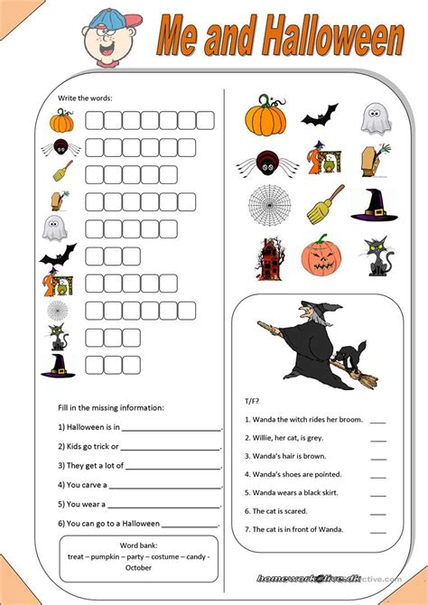 Free Collection Of Free Halloween Worksheets For First Halloween Worksheets For First Grade - Halloween Worksheets For First Grade