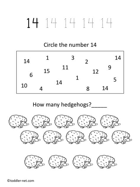 Free Collection Of Number 14 Worksheets For Students Number 14 Worksheet - Number 14 Worksheet