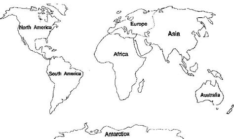 Free Coloring Map Of The 7 Continents 7 Continents Coloring Pages - 7 Continents Coloring Pages