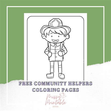 Free Community Helpers Coloring Pages Missyprintabledesign Mail Carrier Coloring Pages - Mail Carrier Coloring Pages
