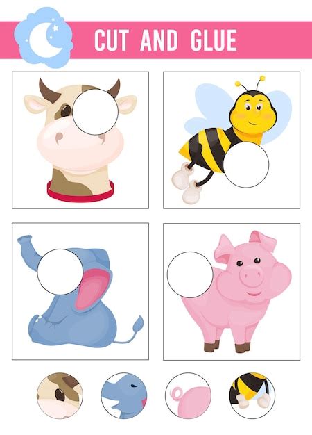 Free Complete The Picture Preschool Cut And Paste Preschool Puzzle Worksheets For Kindergarten - Preschool Puzzle Worksheets For Kindergarten
