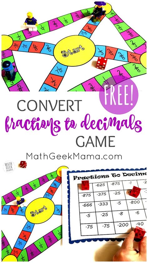 Free Convert Fractions To Decimals Game Grades 4 Converting Fractions To Decimals Activity - Converting Fractions To Decimals Activity