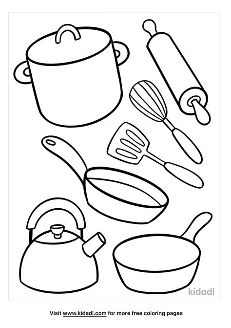 Free Cooking Utensils Coloring Page Kidadl Cooking Utensils Coloring Pages - Cooking Utensils Coloring Pages