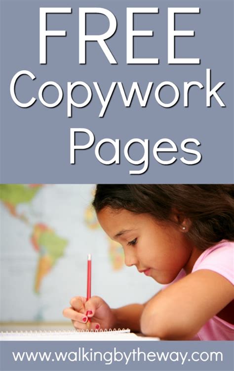 Free Copywork Pages For Your Homeschool Walking By Kindergarten Copywork - Kindergarten Copywork