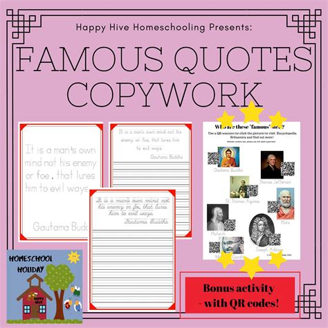 Free Copywork Worksheets Famous Sayings Homeschool Den Kindergarten Copywork - Kindergarten Copywork