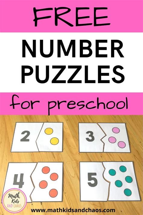 Free Counting Number Puzzles For 1 To 5 Counting 1 To 5 - Counting 1 To 5