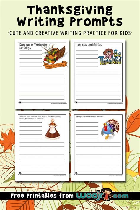 Free Creative Writing Prompts 16 Thanksgiving Thanksgiving Creative Writing Prompts - Thanksgiving Creative Writing Prompts