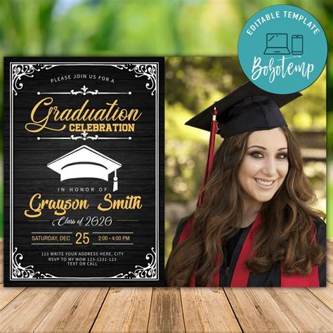 Free Custom Printable Graduation Invitation Templates Canva 8th Grade Promotion Invitations - 8th Grade Promotion Invitations