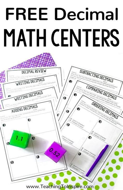 Free Decimal Activities Teaching With Jennifer Findley Introducing Decimals  4th Grade - Introducing Decimals  4th Grade