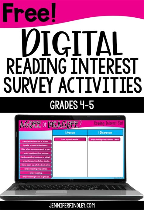 Free Digital Reading Interest Surveys Teaching With Jennifer Reading Survey For Kids - Reading Survey For Kids