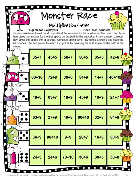 Free Division Games Multiplication Com Multiplication And Division Facts - Multiplication And Division Facts