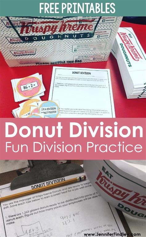 Free Division Practice With Donuts Activities Donut Math - Donut Math