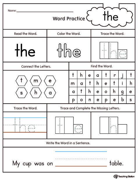 Free Dolch Sight Words Worksheets Worksheets4free She Sight Word Worksheet - She Sight Word Worksheet