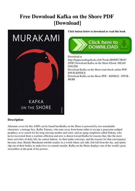 free download kafka on the shore pdf