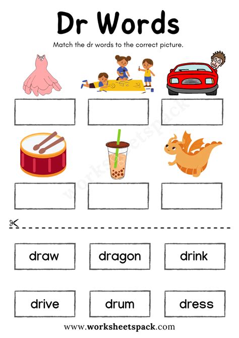 Free Dr Blend Words With Pictures Dr Consonant Dr Blend Words With Pictures - Dr Blend Words With Pictures