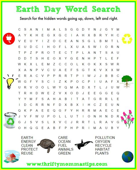 Free Earth Day Word Search Printable For Kids Earth Day Word Search - Earth Day Word Search