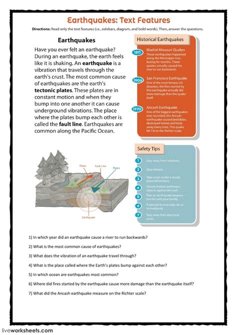 Free Earthquake 3 Worksheets Science Article Puzzle Earthquakes 8th Grade Worksheet - Earthquakes 8th Grade Worksheet