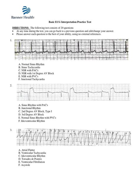 Free Ekg Practice Test
