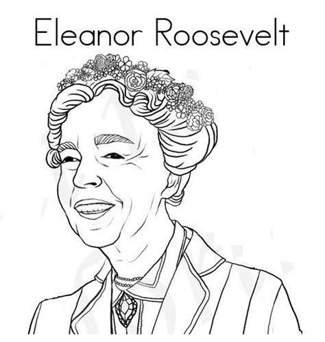 Free Eleanor Roosevelt Coloring Page Kidadl Eleanor Roosevelt Coloring Page - Eleanor Roosevelt Coloring Page