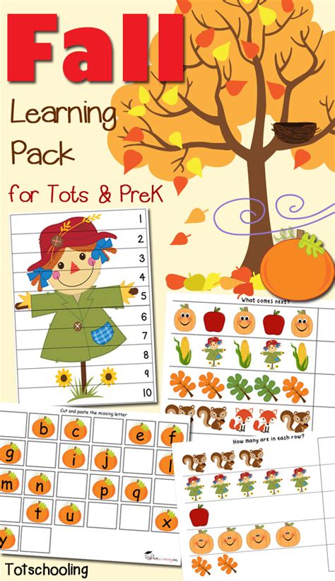 Free Fall Printable Pack Kindergarten Worksheets And Games Fall Kindergarten - Fall Kindergarten