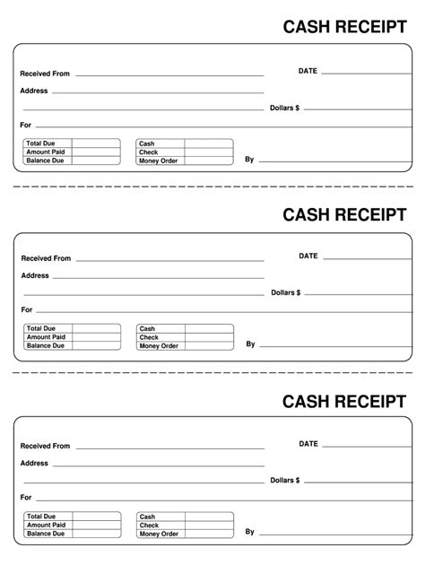 Free Fillable Receipt