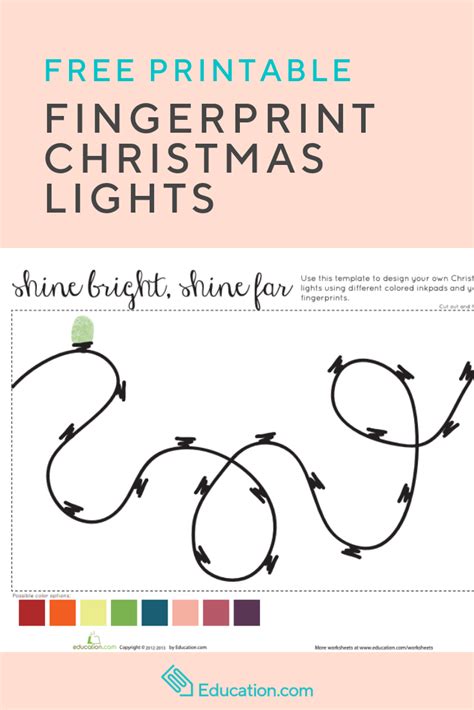 Free Fingerprint Christmas Lights Printable Template Fingerprint Christmas Lights Template - Fingerprint Christmas Lights Template