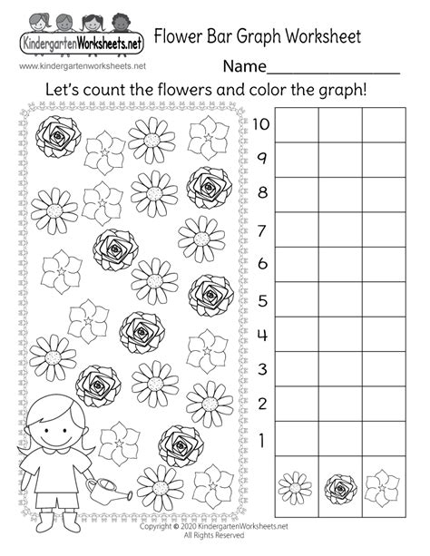 Free Flower Bar Graph Worksheet Kindergarten Worksheets Flower Measurement Worksheet For Kindergarten - Flower Measurement Worksheet For Kindergarten