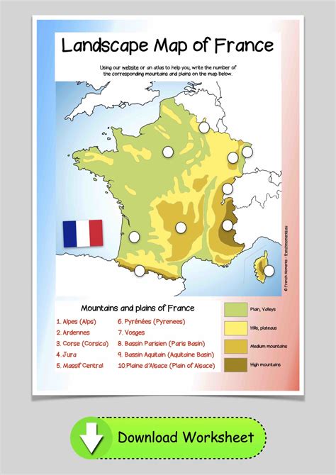 Free Geography Of France Worksheets French Moments La France Worksheet - La France Worksheet