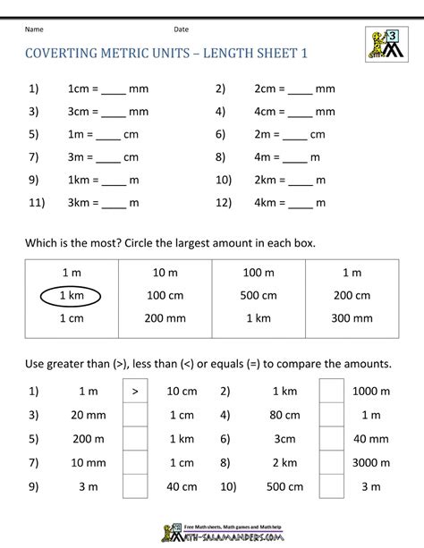 Free Grade 4 Measuring Worksheets Converting Measures 3rd Grade Worksheet - Converting Measures 3rd Grade Worksheet