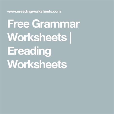 Free Grammar Worksheets Ereading Worksheets Grammar Workbooks For 6th Grade - Grammar Workbooks For 6th Grade