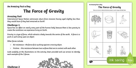Free Gravity Worksheet Primary Resources Twinkl Gravitational Force Worksheet - Gravitational Force Worksheet