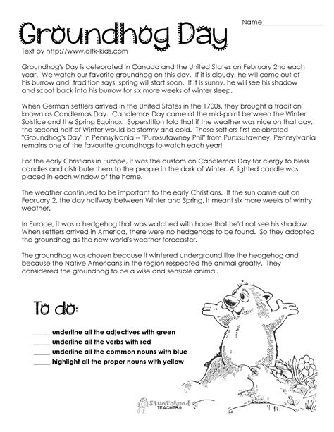 Free Groundhog Day Printables Worksheets Amp Fun Worksheet Of Groundhog  Preschool - Worksheet Of Groundhog, Preschool