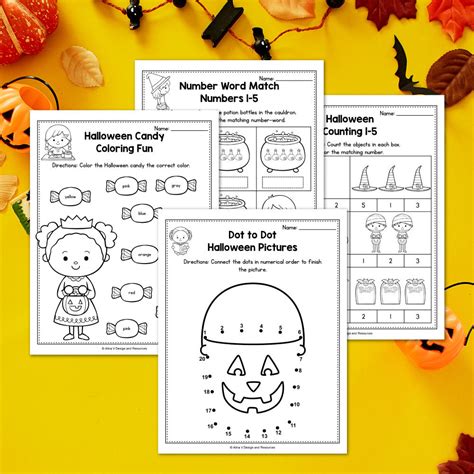 Free Halloween Preschool Worksheets My Nerdy Teacher Number 5 Halloween Preschool Worksheet - Number 5 Halloween Preschool Worksheet