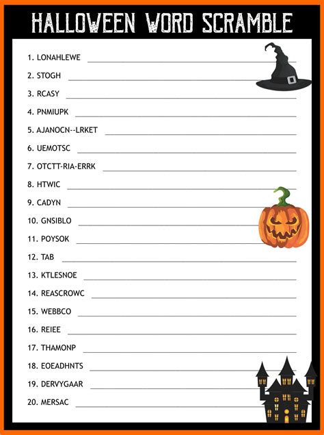 Free Halloween Word Scramble Printable Confessions Of Parenting Halloween Word Scramble Hard - Halloween Word Scramble Hard