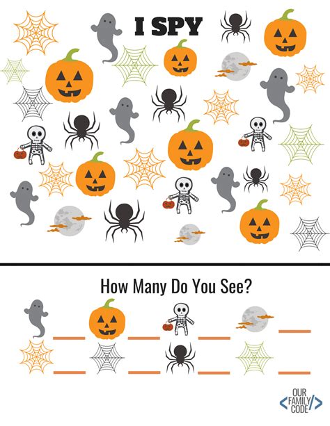 Free Halloween Worksheets For Kids Our Family Code Kindergarten Halloween Qr Code Worksheet - Kindergarten Halloween Qr Code Worksheet
