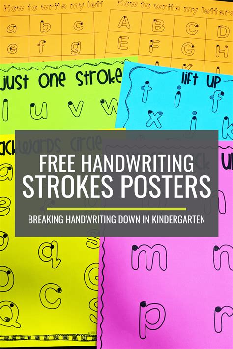 Free Handwriting Strokes Posters For Kindergarten Teaching Handwriting To Kindergarten - Teaching Handwriting To Kindergarten