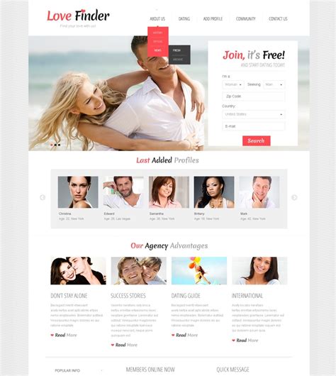 free html5 dating template
