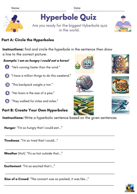 Free Hyperbole Worksheetsmaking English Fun Hyperbole Worksheet Fifth Grade - Hyperbole Worksheet Fifth Grade