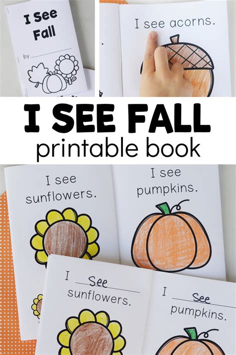 Free I See Fall Printable Book Fun A Preschool Printable Books For Kindergarten - Preschool Printable Books For Kindergarten