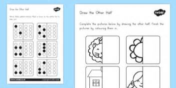 Free Interactive Draw The Other Half Of Shapes Kindergarten Shapes Worksheet  Drawing - Kindergarten Shapes Worksheet, Drawing