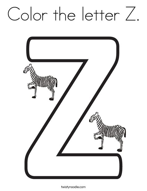 Free Interactive Letter Z Coloring Worksheet For Kindergarten Z Worksheets For Kindergarten - Z Worksheets For Kindergarten