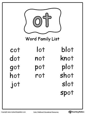 Free It Word Family List Myteachingstation Com It Sound Words With Pictures - It Sound Words With Pictures