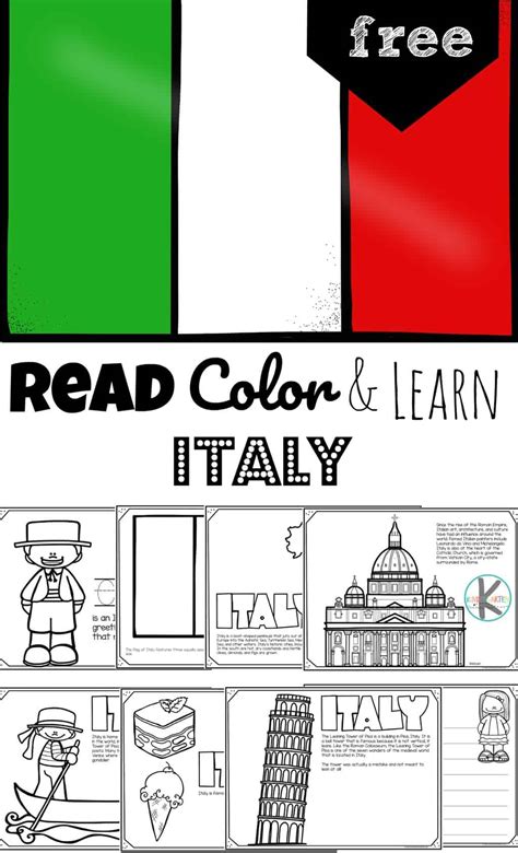 Free Italy Coloring Pages Read Color Amp Learn Italy Flag Coloring Page - Italy Flag Coloring Page