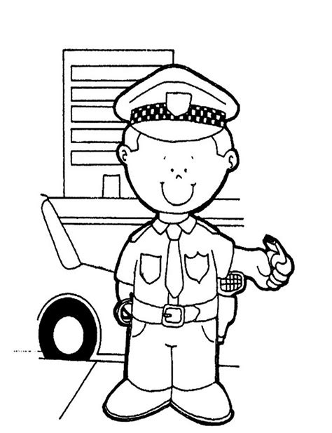 Free Kids Police Officer Coloring Pages Coloring Nation Police Officer Coloring Page - Police Officer Coloring Page