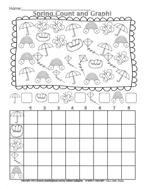 Free Kindergarten Graphing Worksheet For Spring Graphing Worksheets For Kindergarten - Graphing Worksheets For Kindergarten