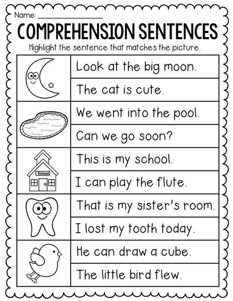 Free Kindergarten Sentence Reading Worksheets Made By Teachers Simple Sentences For Kindergarten To Read - Simple Sentences For Kindergarten To Read