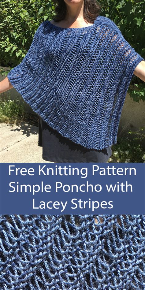 free knitting pattern lace poncho