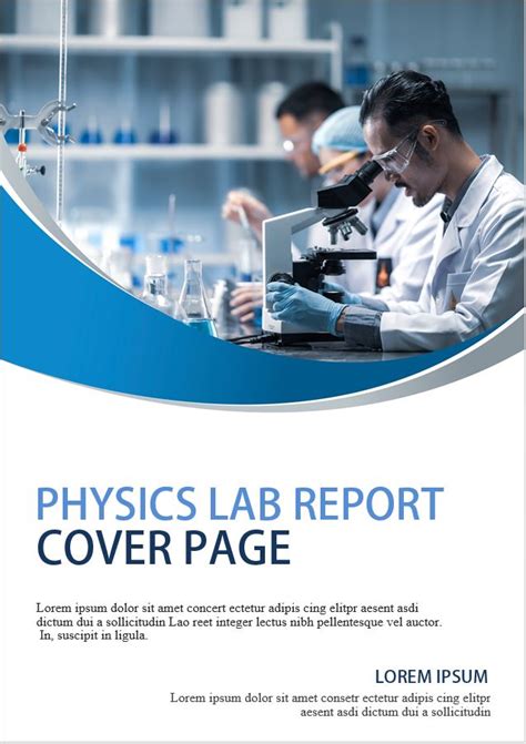 Free Lab Report Cover Page Templates To Edit Printable Science Cover Page - Printable Science Cover Page