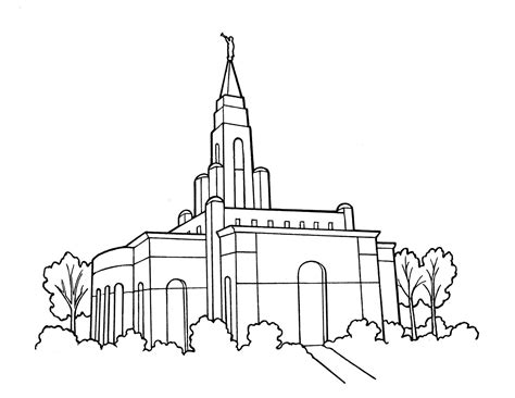 free lds clipart to color for primary children St Temple